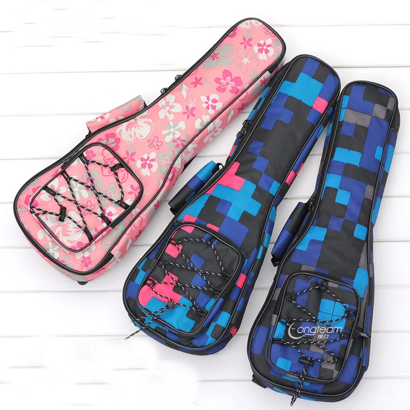 

Multi-Colorful Hand Folk Ukulele Carry Bag Cotton Padded Case For Ukulele Guitar Parts Accessories 10mm pad