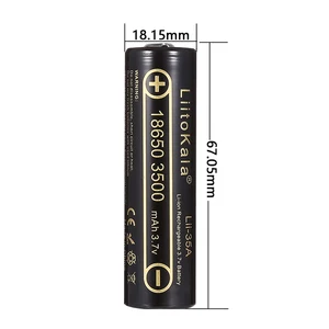Wiederaufladbare Batterie Liitokala-Li-Ionen, Lithiumbatterie, hohe Entwässerung, Laterne, Vaping, Li-35A, 18650, 3500mah, 3,7 V, 10a 10 Hauptverkaufsbatterie VAPO - №10