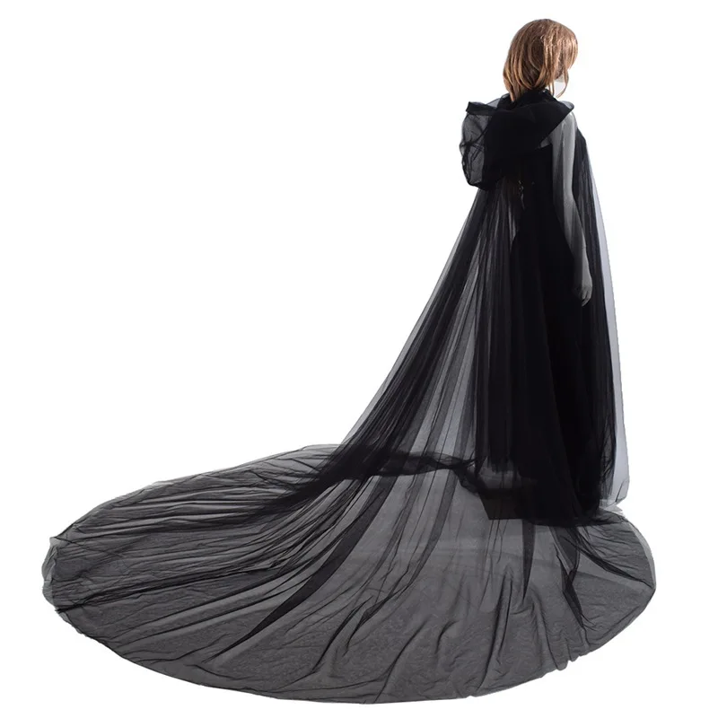 Medieval Woman Fashion Bridal Cloak Adult Horror Vampire Princess Dress Witch Cosplay Costumes Elf Tale Shawl Halloween Party