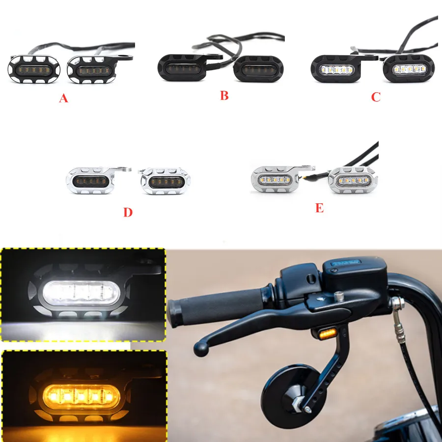 

Motorcycle 8mm Mini Led Turn Signal Light Indicators Blinker For Harley Sportster XL883 1200 72 48 Roadster clignotants moto led