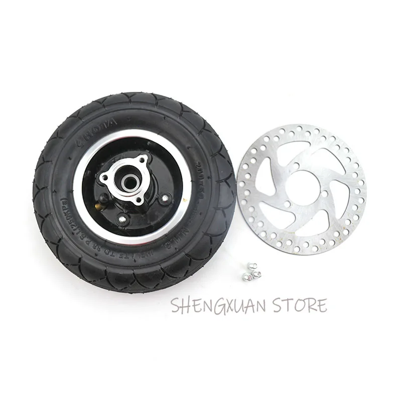 200x50 Scooter Tyre With Wheel Hub and Brake disc 8