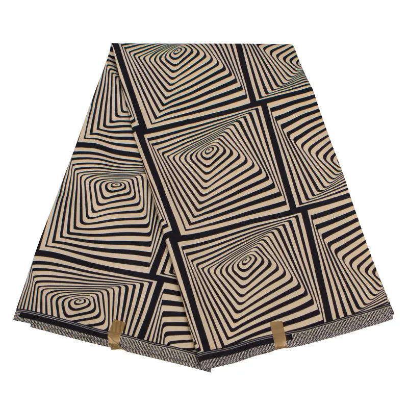 

African Real Wax Print Fabric 6 Yards High Quality 100% Polyester Sewing Tissu Craft Textile Material For Dress Casual Ankara