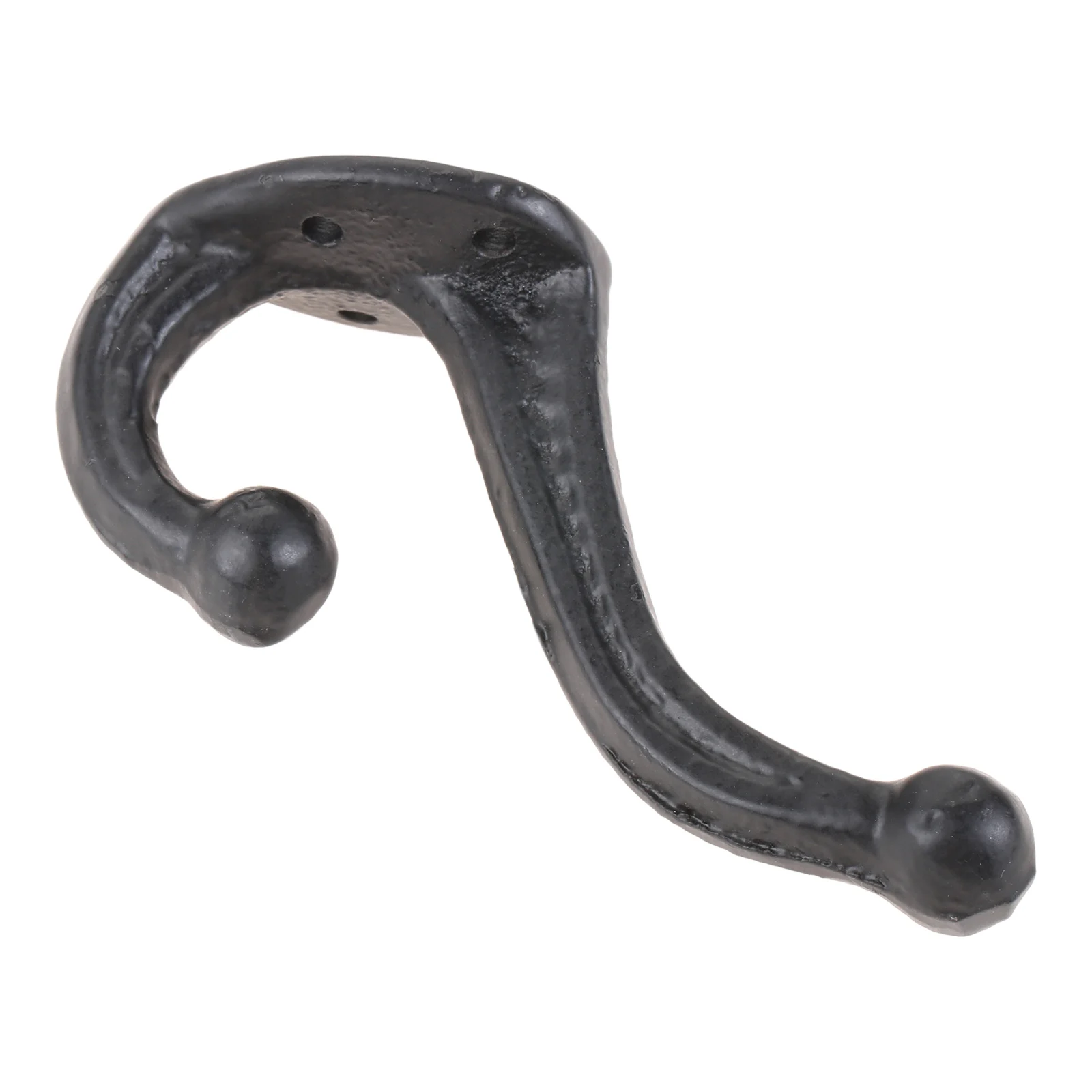 105*69mm Rustic Cast Iron Wall Mounted Coat Hooks Modern Farmhouse Hanger Hook for Hanging Coats Bag Hats Towels Antique Black