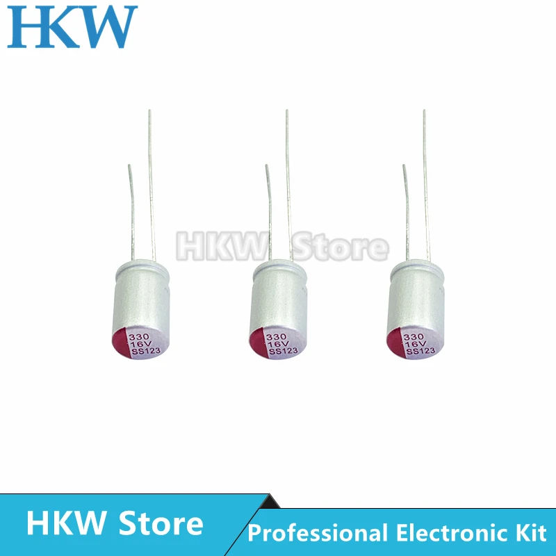 10pcs New DIP Solid Electrolytic Capacitor Super Low ESR 6.3V 16V 25V 35V 50V 100UF 270UF 470UF 220 330 560 680 UF 820UF 1000UF