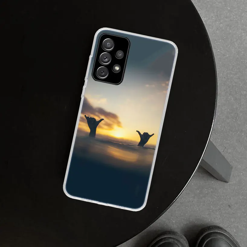 Surfer Surf Hang Loose Shaka Phone Case for Samsung Galaxy A15 A25 A35 A55 A14 A24 A34 A54 A04S A13 A23 A33 A53 A03S A52 A12 A22