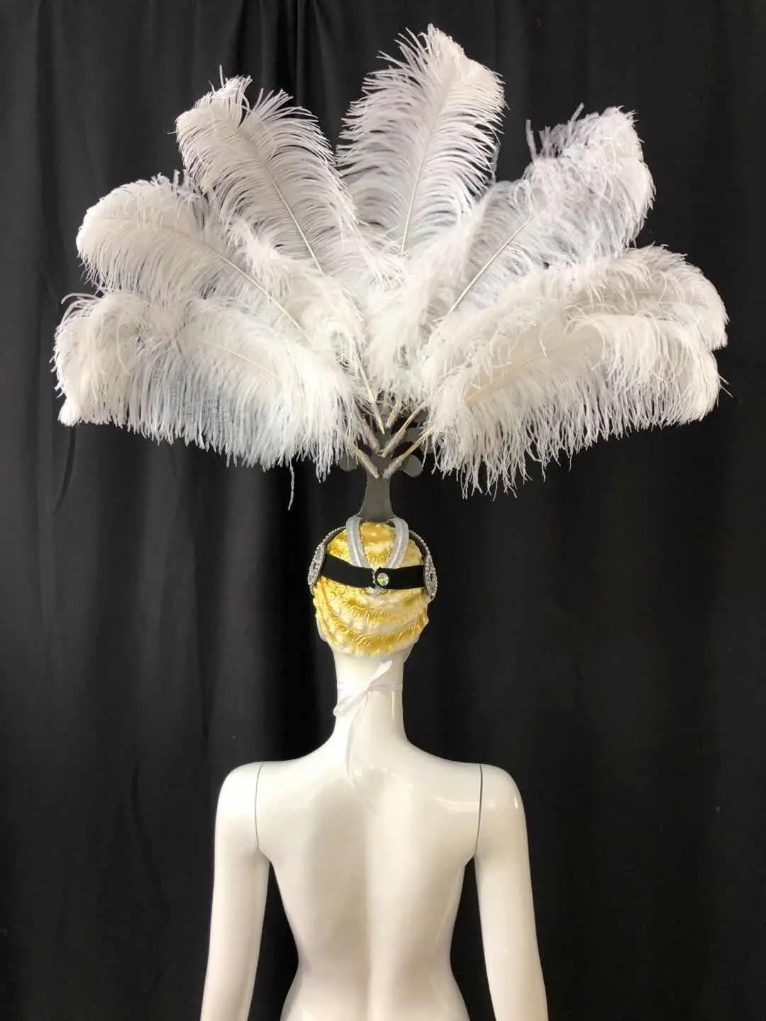 الرقص اللاتينية سامبا اكسسوارات الموضة رائعة غطاء الرأس الريش عروض الرقص حساسة الاكسسوارات سامبا الملابس