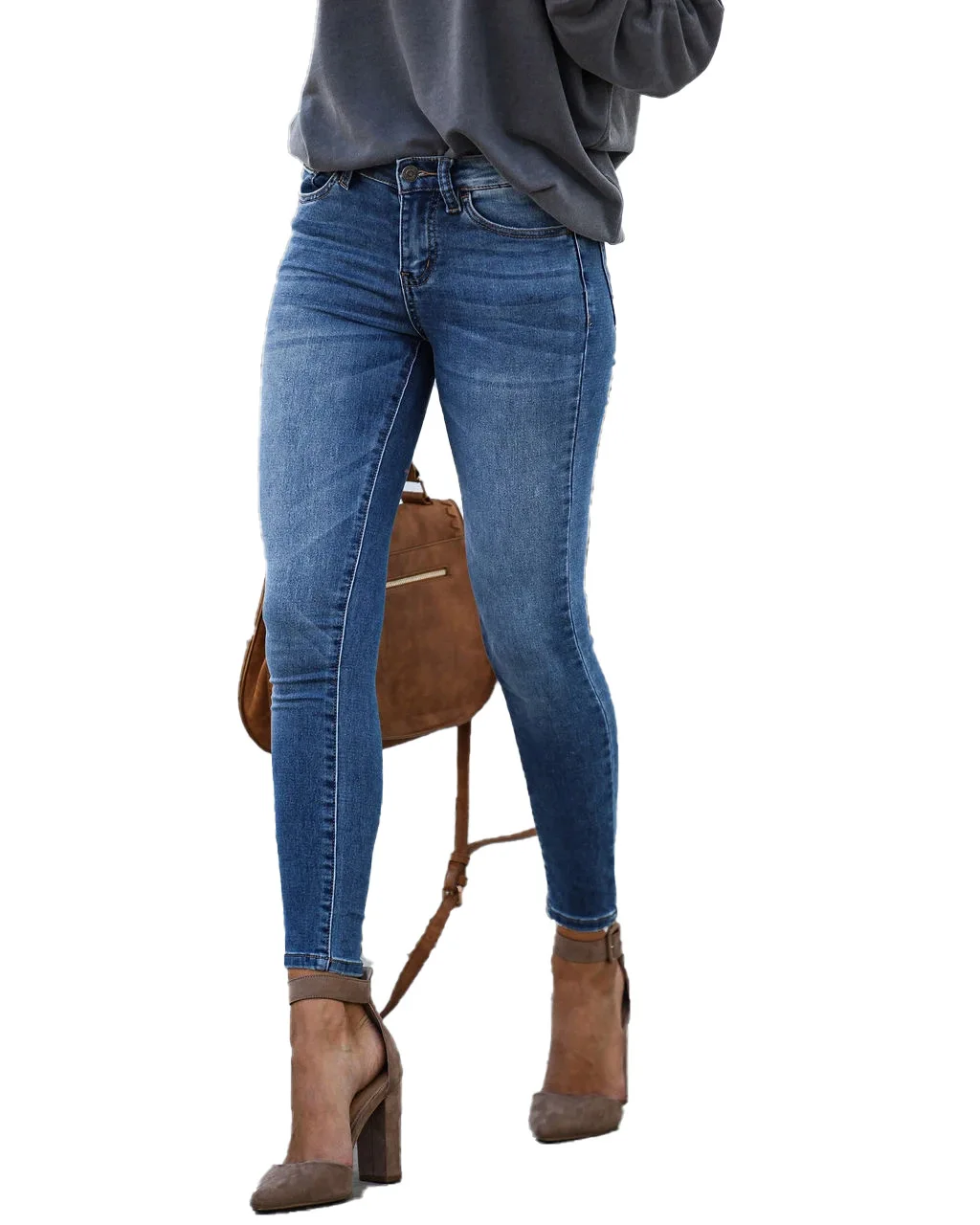 2021 wiosna nowy czarny i niebieski kobiety obcisłe dżinsy rurki moda Casual Slim elastyczne spodnie jeansowe ołówkowe kostki dżinsy Top Quality