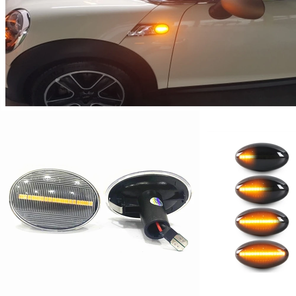 

For BMW Mini Cooper R50 R53 2002-2006 R52 2004-2008 LED Side Marker Turn Signal Lights Car Fender Sidelights Indicator Lamp Bulb