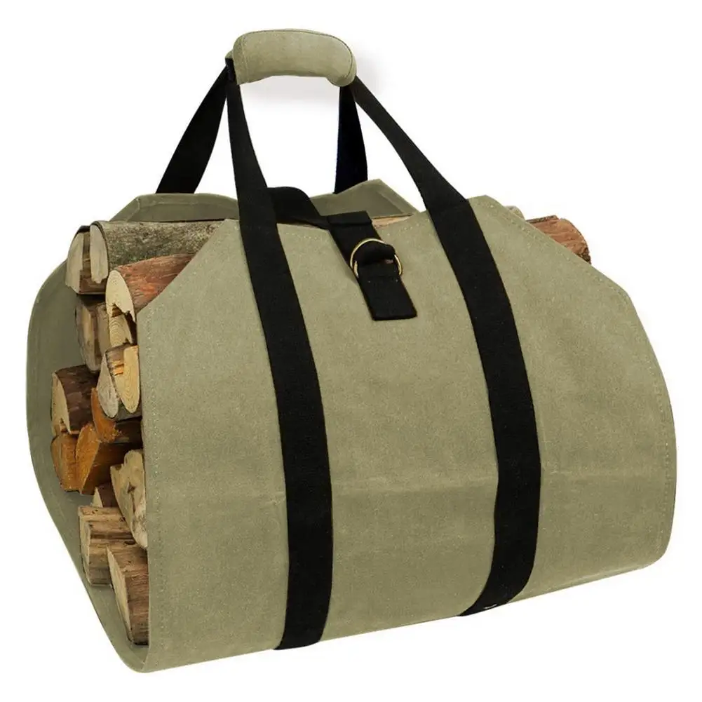 Firewood Bag Log Carrier - Firewood Holder Portable Firewood Storage Bag Durable Fire Log Tote Sturdy Fireplace Woods Stove A