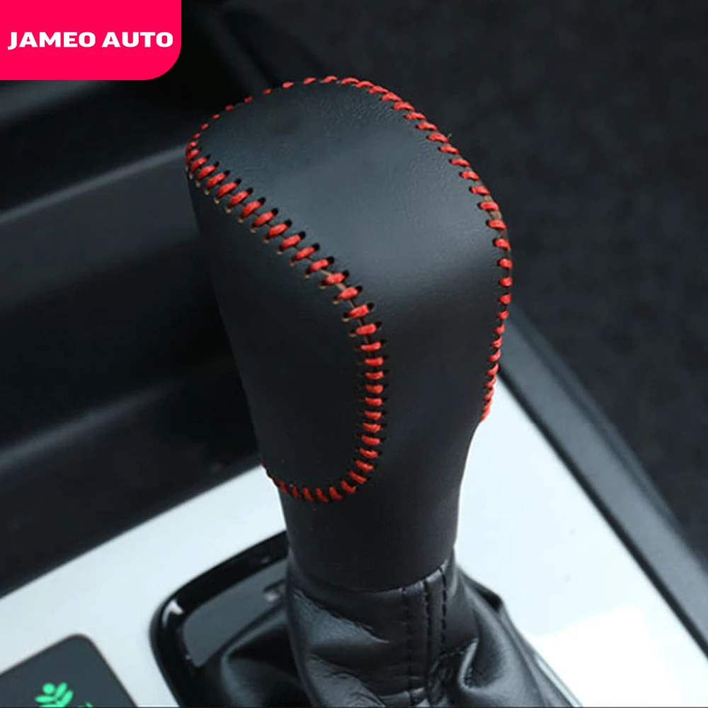 Car Gear Shift Collars for Honda Civic 2016-2019 Fit 2020 2021 Accord 2014 - 2019 Gear Shift Knob Leather Head Handbrake Cover