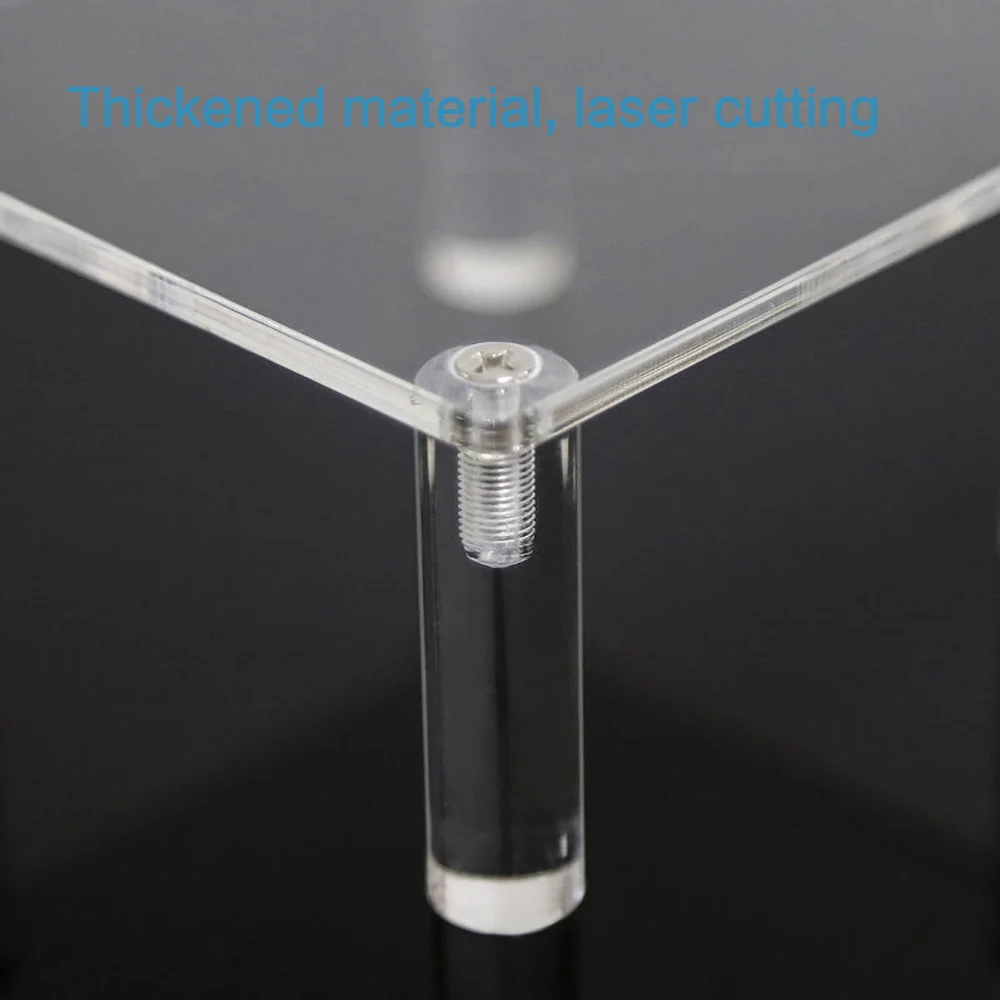 Acrylic Square Display Stand Pottery Storage Rack Hand-made Clay Figurine Display Stand  Thicken Transparent Shelf Store Display