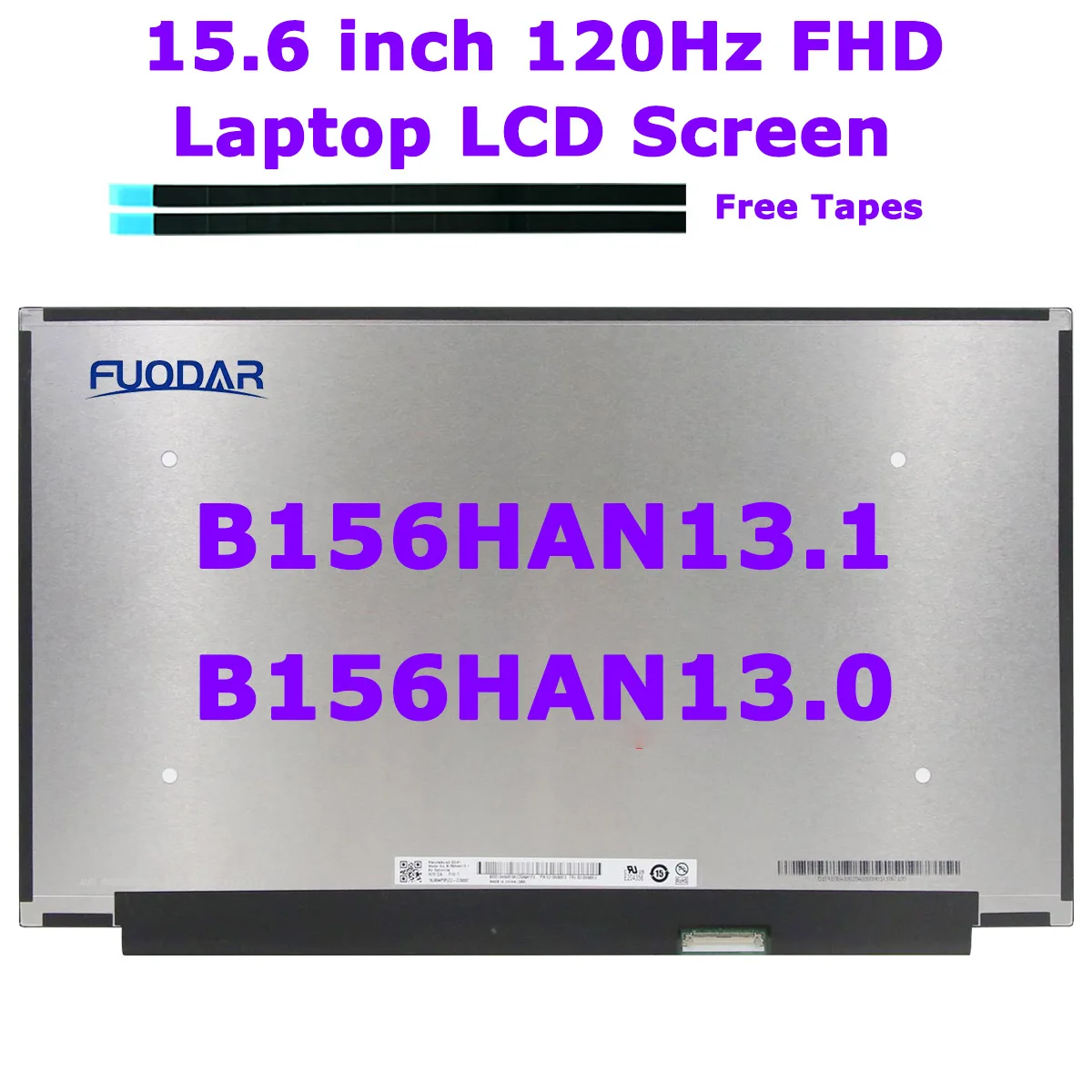 

15.6" 120Hz Laptop LCD Screen B156HAN13.1 B156HAN13.0 Fit NV156FHM-NX1 NX2 For Lenovo Legion 5-15ARH05H S7-15IMH5 40pin eDP