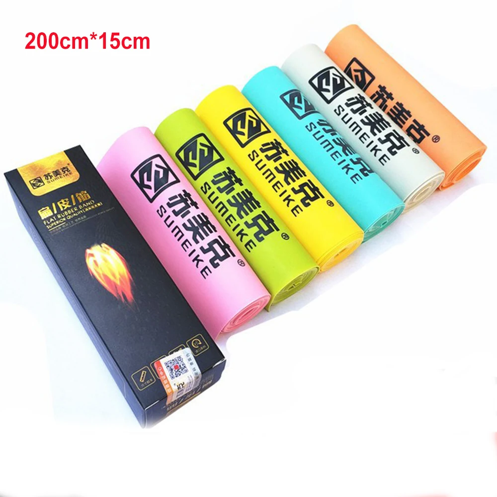 Colorful Flat Rubber Band Used for Slingshot, 200cm * 15cm, Catapult, 0.4mm-0.7mm, Natural, Hunting, Sports