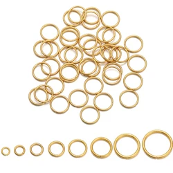3 4 5 6 8 10mm 50-200pcs/Lot Stainless Steel Gold Silver Open Jump Rings Split Ring Connectors For DIY Jewelry Making Supplies