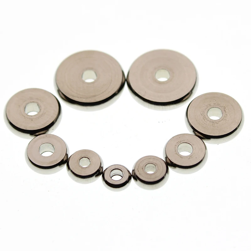 50pcs 4 5 6 8 10 mm Stainless Steel Spacer Flat Round Beads For Jewelry Making DIY Findings Fit Bracelet Necklace Accessories