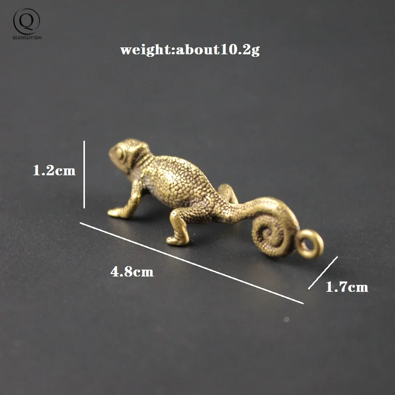 Antique Bronze Tropical Desert Animal Chameleon Lizard Key Chains Keychains Holder Punk Animal Jewelry Girls Bag Car Charms Gift