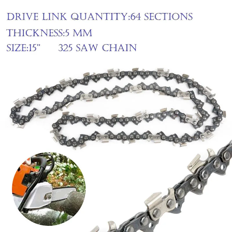 

Saw Chains 15inch 64 Section Drive Links 325 Pitch Saw Chains For Husqvarna Chainsaw 240 235 440 450 440 E-series