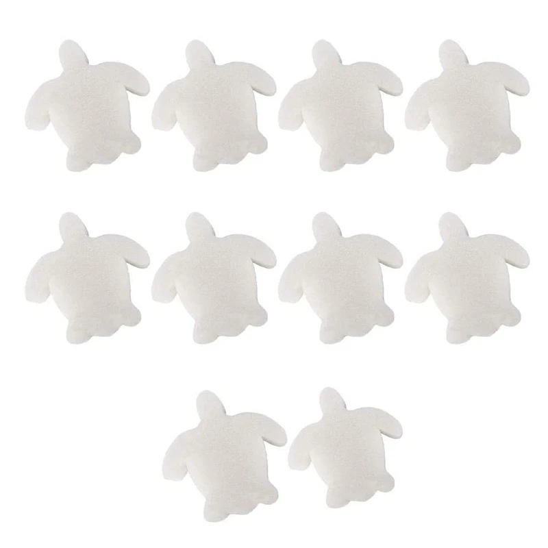 50Pcs White Floating Spa Sponge Turtle Oil Absorbing Hot Tub Skimmer Scum Absorber Cleaners for Swimming Pool