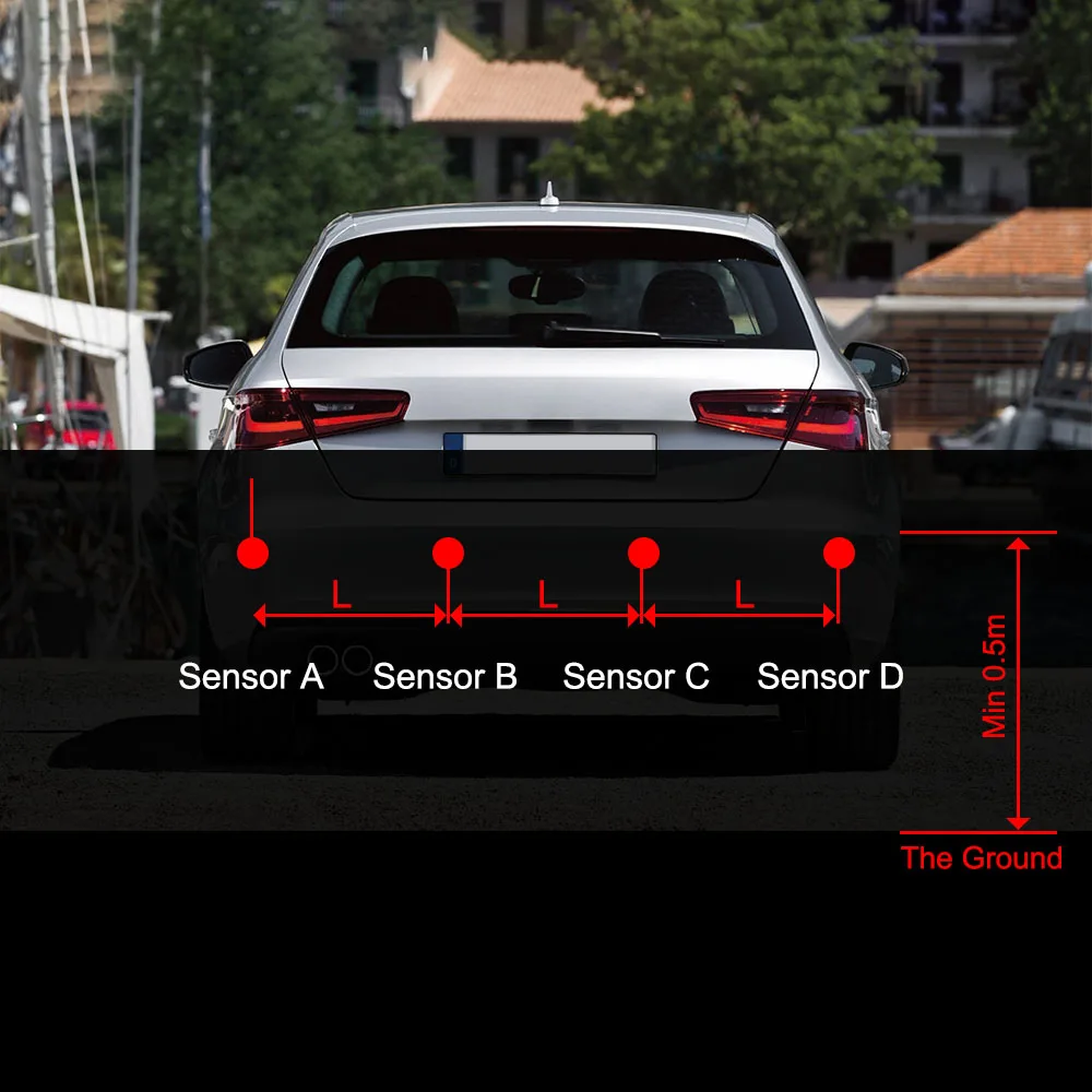 4 Sensors Car Parktronic PDC Parking Distance Control Kit Radar Recul Sound Reversing Monitor System Auto Accessories Electronic