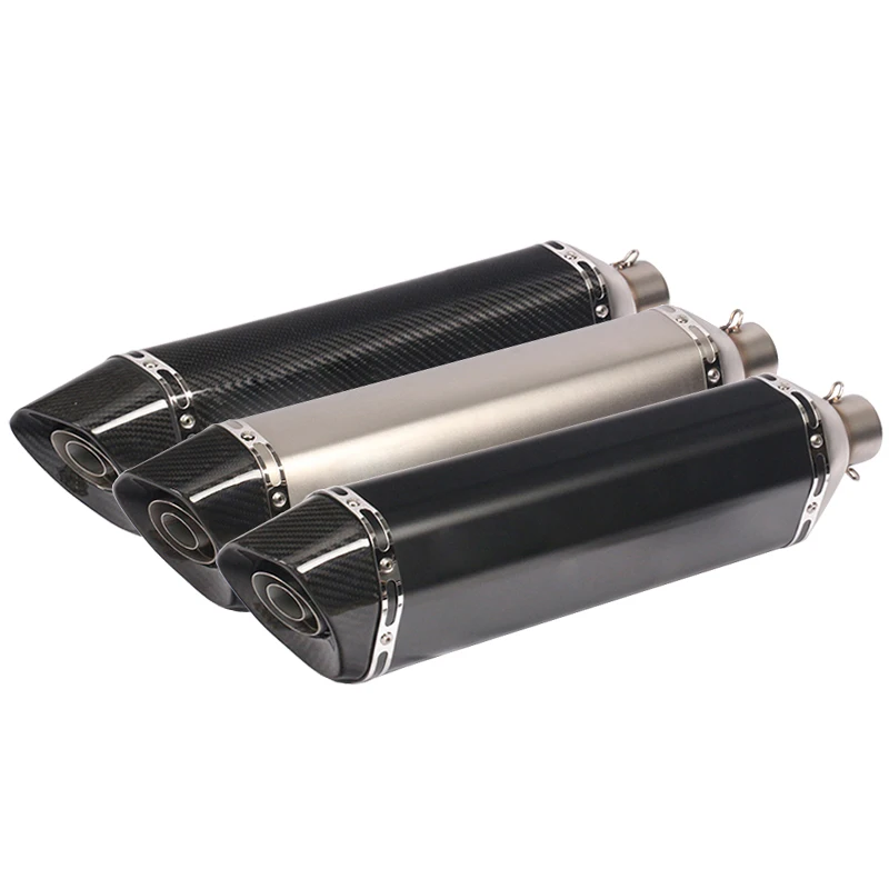 

Length 570mm Inlet 51mm Motorcycle Exhaust Pipe Muffler with DB Killer Pitbike Scooters Motorbike Escape Moto Carbon Fiber