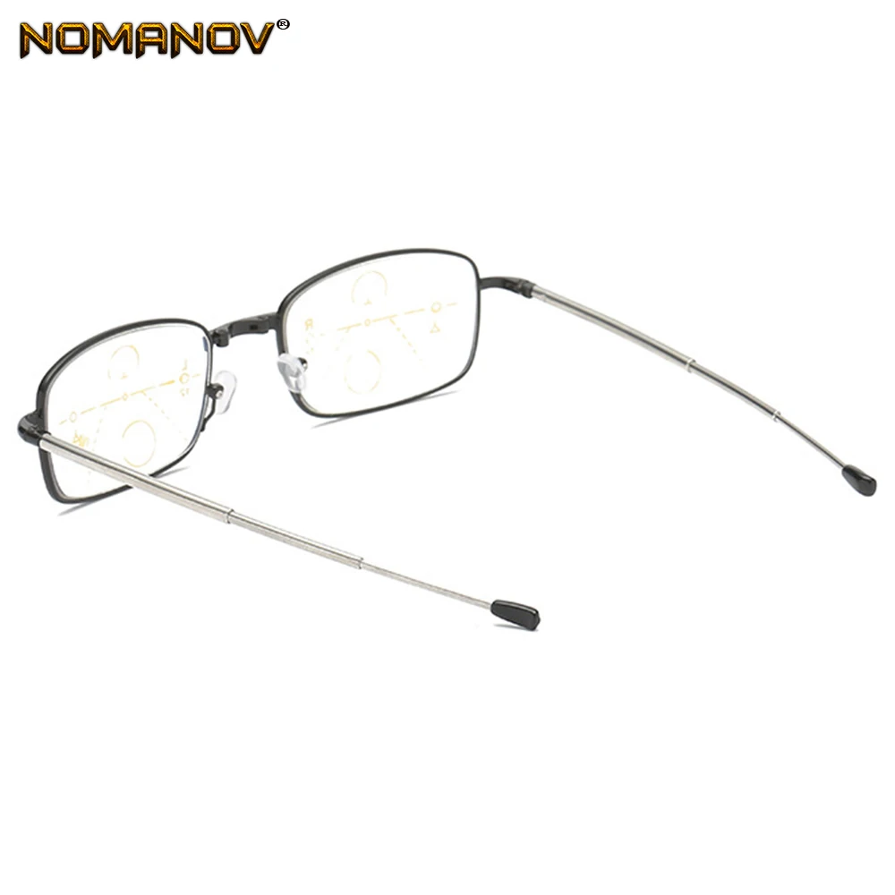 Portable Foldable Frame Telescopic Temple Men Women Progressive Multifocus Reading Glasses Add 75 100 125 150 175 200 to 400