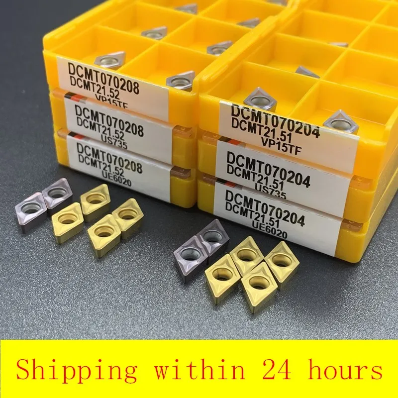 10PCS DCMT070204 VP15TF UE6020 US735 hartmetall einsätze Interne Drehen werkzeug DCMT070208 VP15TF UE6020 US735 gesicht schaftfräser