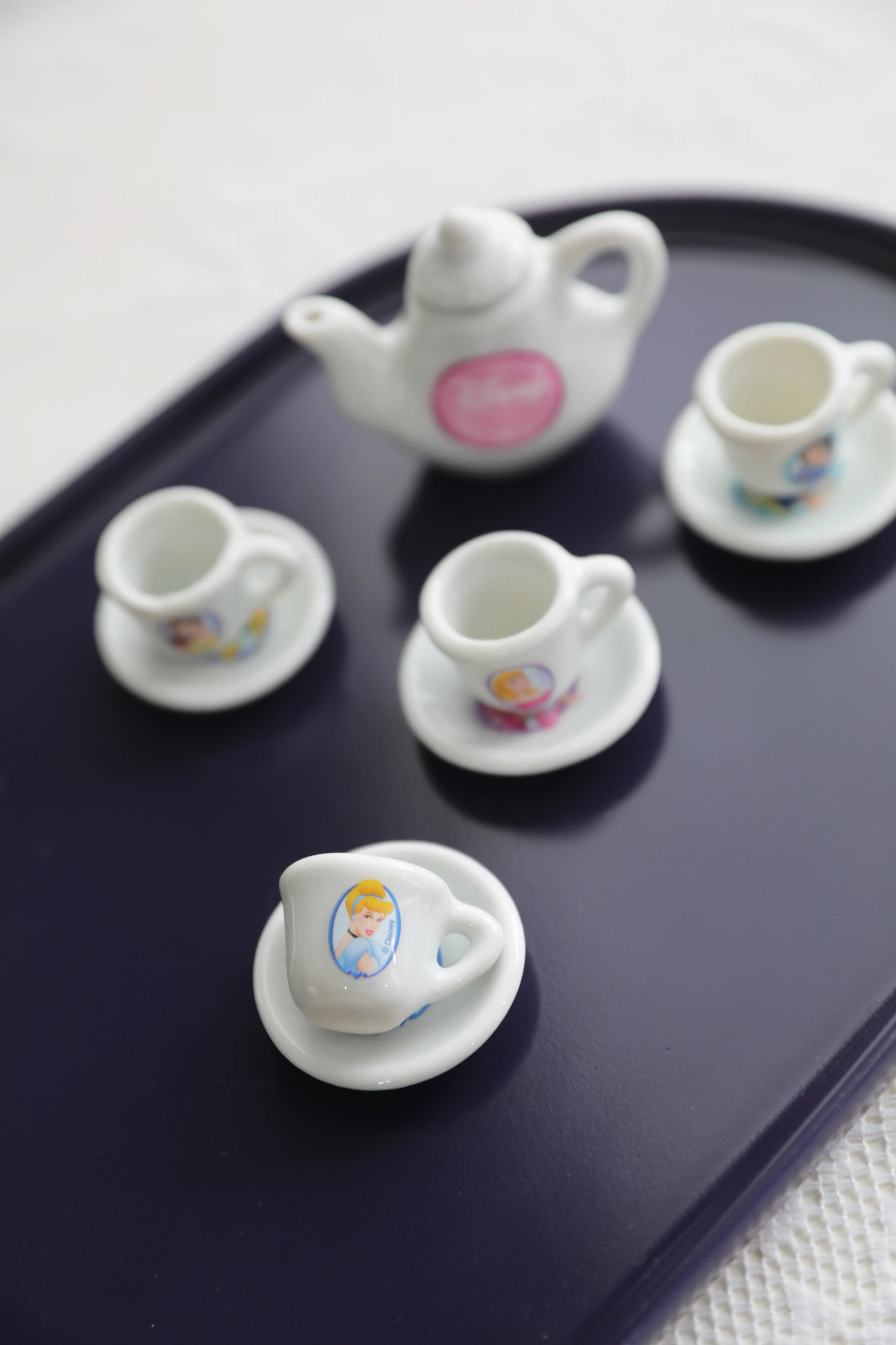 Creative mini ceramic cup and saucer set princess series play house tea interesting gift tea cups and saucer sets CL70607