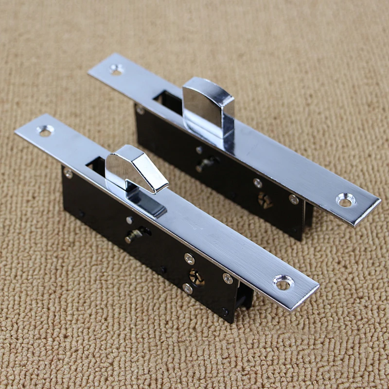 Aluminum alloy sliding door Hook lock, Stealth lock,Cross key, For Wooden door,Framed glass door,strong, durable,Door hardware