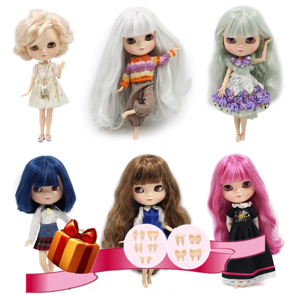 

DBS 1/6 icy 30cm doll joint body soft hair extra hand set AB with makeup hot Selling TOY