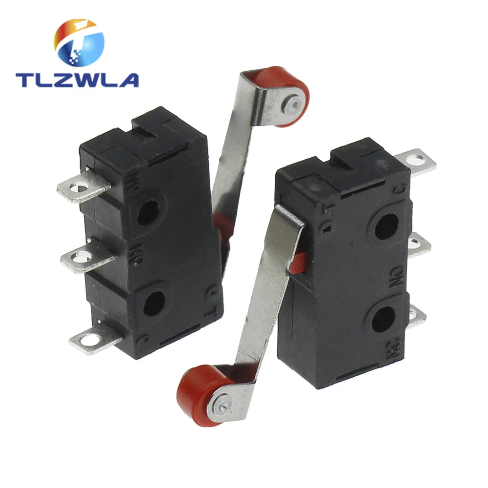 10PCS Hot sale Mini Micro Switch 3Pin With Roller Limit Switch