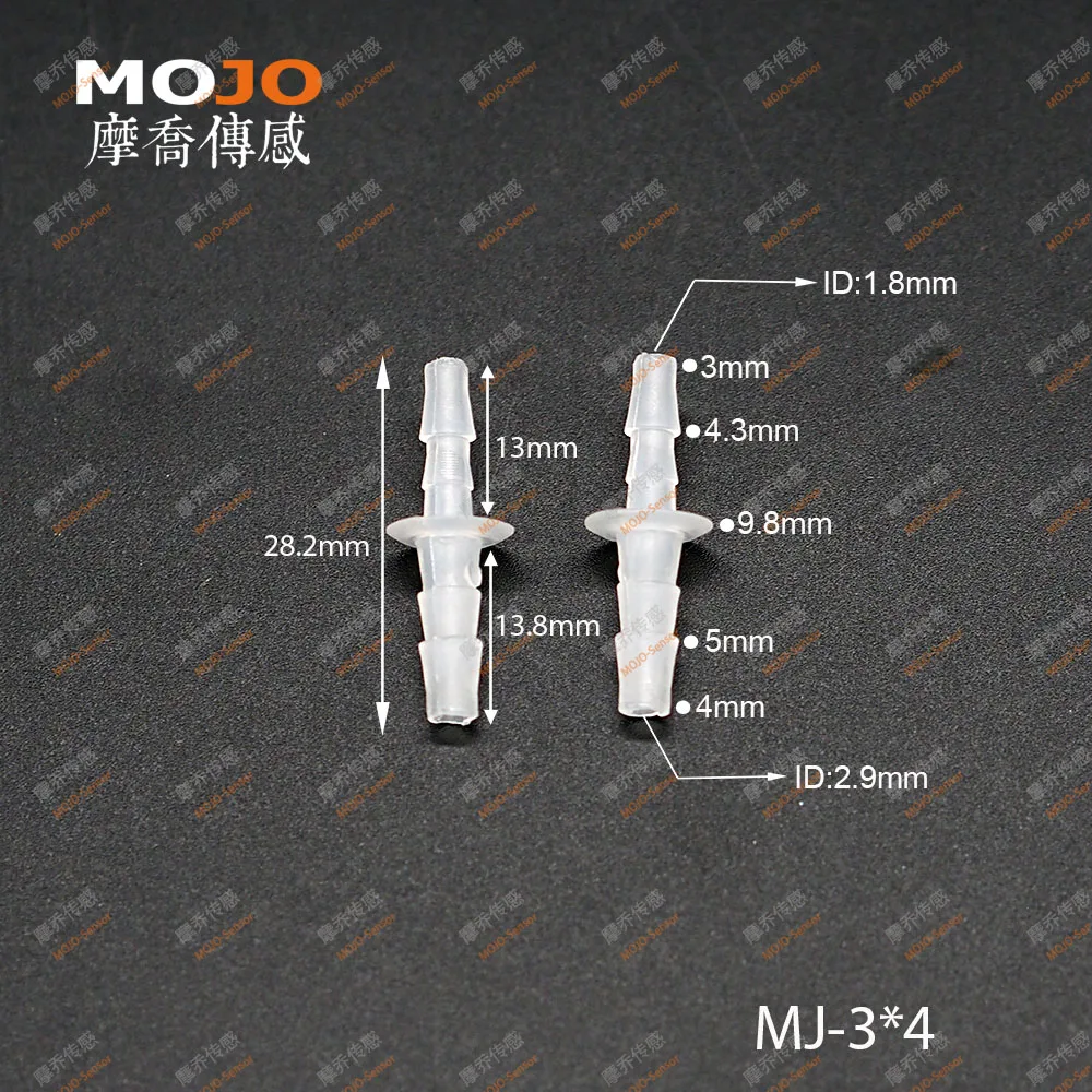 2020 MJ-S4x3 Reducing Straght type barbed water fitting connectors 4mm to 3mm black color (100pcs/lots)