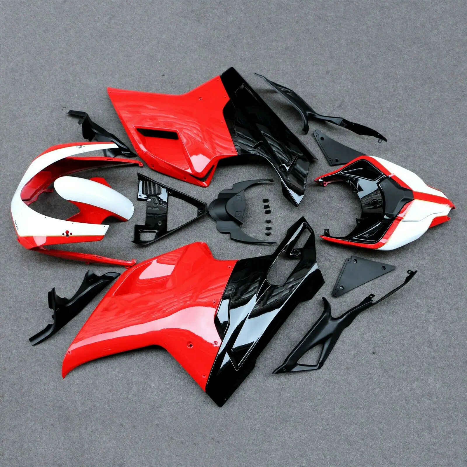 Motorcycle Accessories Fit for 2007 - 2012 Ducati 848 1098 1198 ABS Injection Fairing Set Bodywork Panel Kit 2008 2009 2010 2011