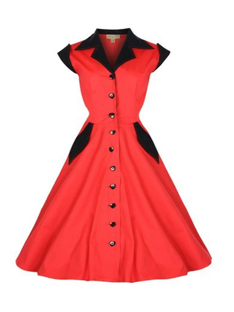 ثوب نسائي ريترو عتيق ، 50er 60er Jahre Tanz Kleid zum ، Rockabilly ، Rockabilly ، Rockabilly