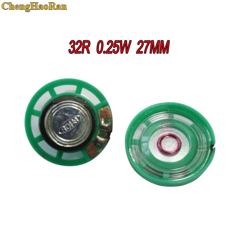 ChengHaoRan 5 stücke Neue Grün Ultra-dünne Mini lautsprecher 32 ohm 0,25 watt 0,25 W 32R lautsprecher Durchmesser 27MM 2,7 CM dicke 9MM – Detail 3
