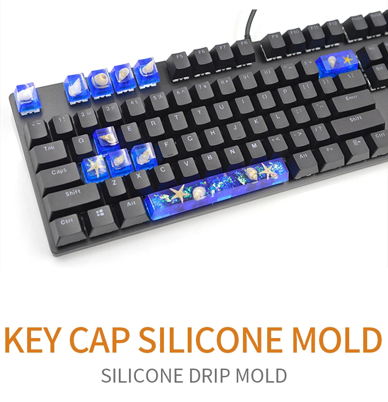 TC156 DIY Set Manual Mechanical Gaming Keyboard Key Caps Resin Clavier Silicon Molds Keycap Mold For Art Epoxy Handmade Crafts