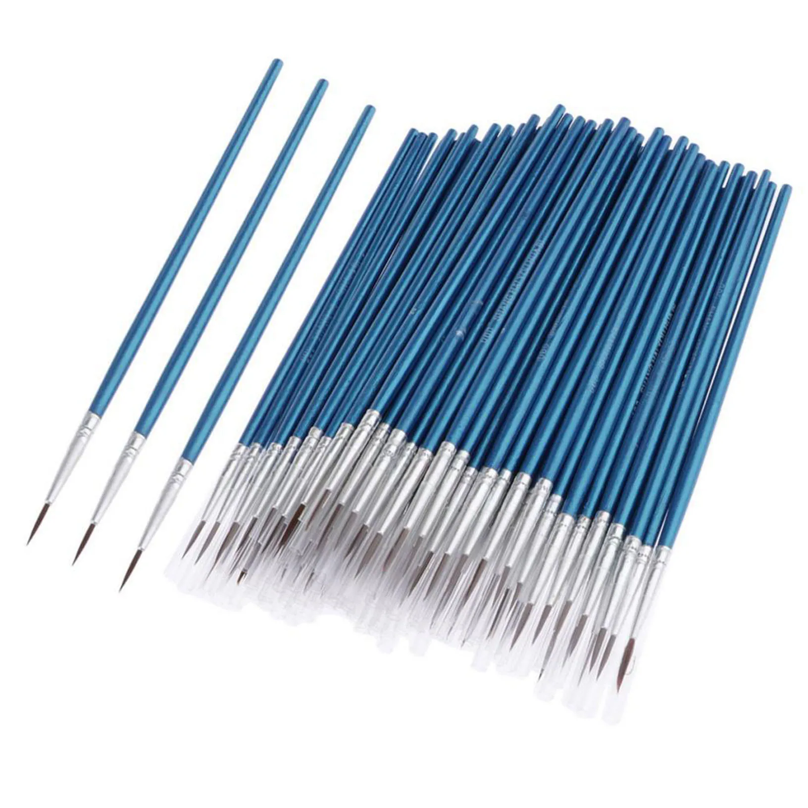 100PCS Pointed Painting Brush Set Art Miniature Paint Fine Detail Drawing Craft