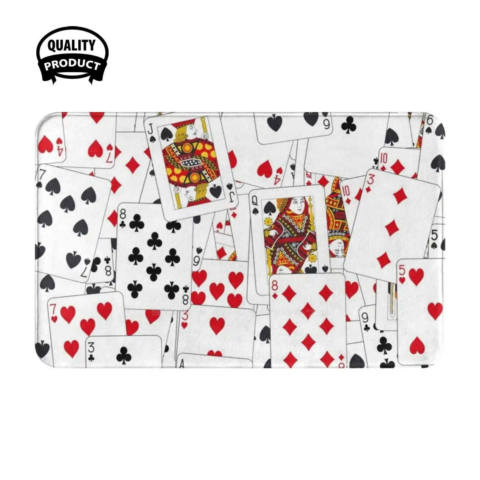 Suits You Soft Cushion Home Carpet Door Mat Car Rug Suits King Ace Playing Poker Blackjack Gambler Gaming Las Vegas Gambling