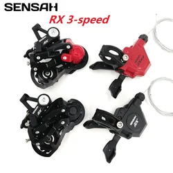 SENSAH-RX 412 Folding Bike 3 Speed Rear Derailleur Shift Lever 3-Speed Freewheel Shifter Set Folding Bicycle Parts