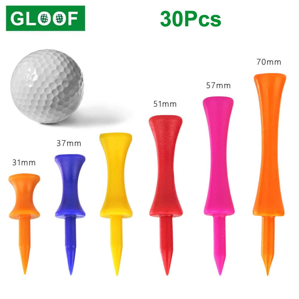 30Pcs/Set Golf Ball Studs Plastic Ball Seat Accessories Nails Holder Support For Golfer Training Aids Random Color