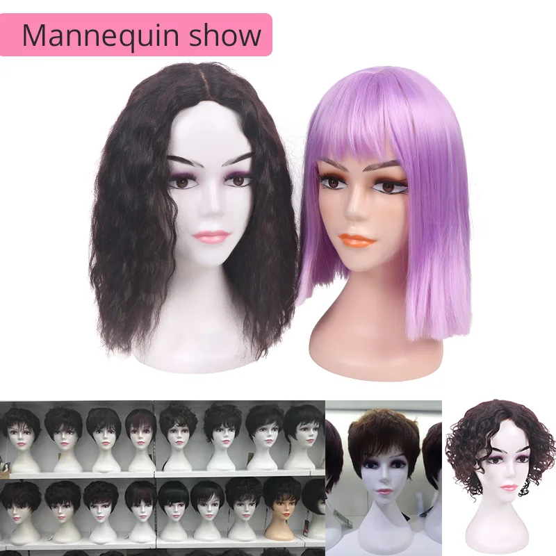 Plussign-Tête de Mannequin en Plastique Blanc de 22 Pouces, 37cm, Maquillage Féminin