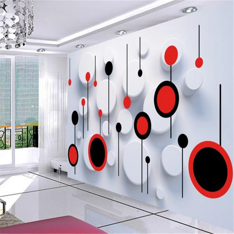 wellyu 3d wallpaper custom mural non-woven wall sticker 3 d TV setting wall fashion circle photo 3d wall murals wallpaper