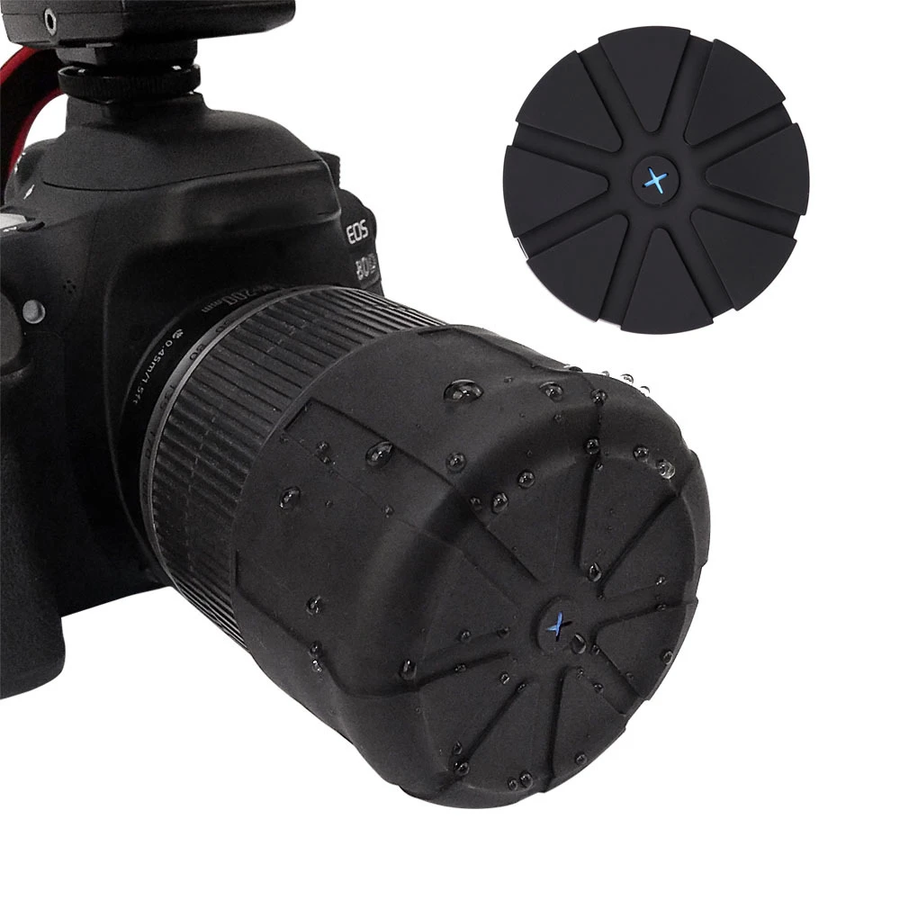 Silikon Evrensel Lens Kapağı DSLR Lensler Çizilmeye Dayanıklı Su Geçirmez Lens Kapağı Kamera Len Kapağı Koruyucu