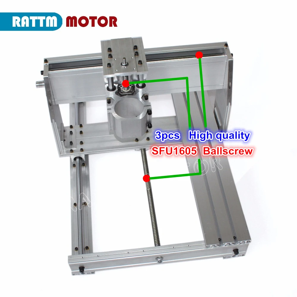 【EU Free VAT】DIY 8060 Z CNC Router Milling Machine Aluminum frame Kit with 80mm Mount bracket Clamp