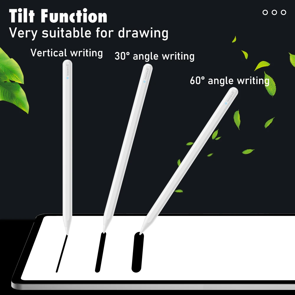 GOOJODOQ Stylus Pencil for iPad with Palm Rejection, for Apple Pencil 2 1 Apple Pen iPad Pen 10.2 Pro 11 2021 -2018 Mini 6 Air 4