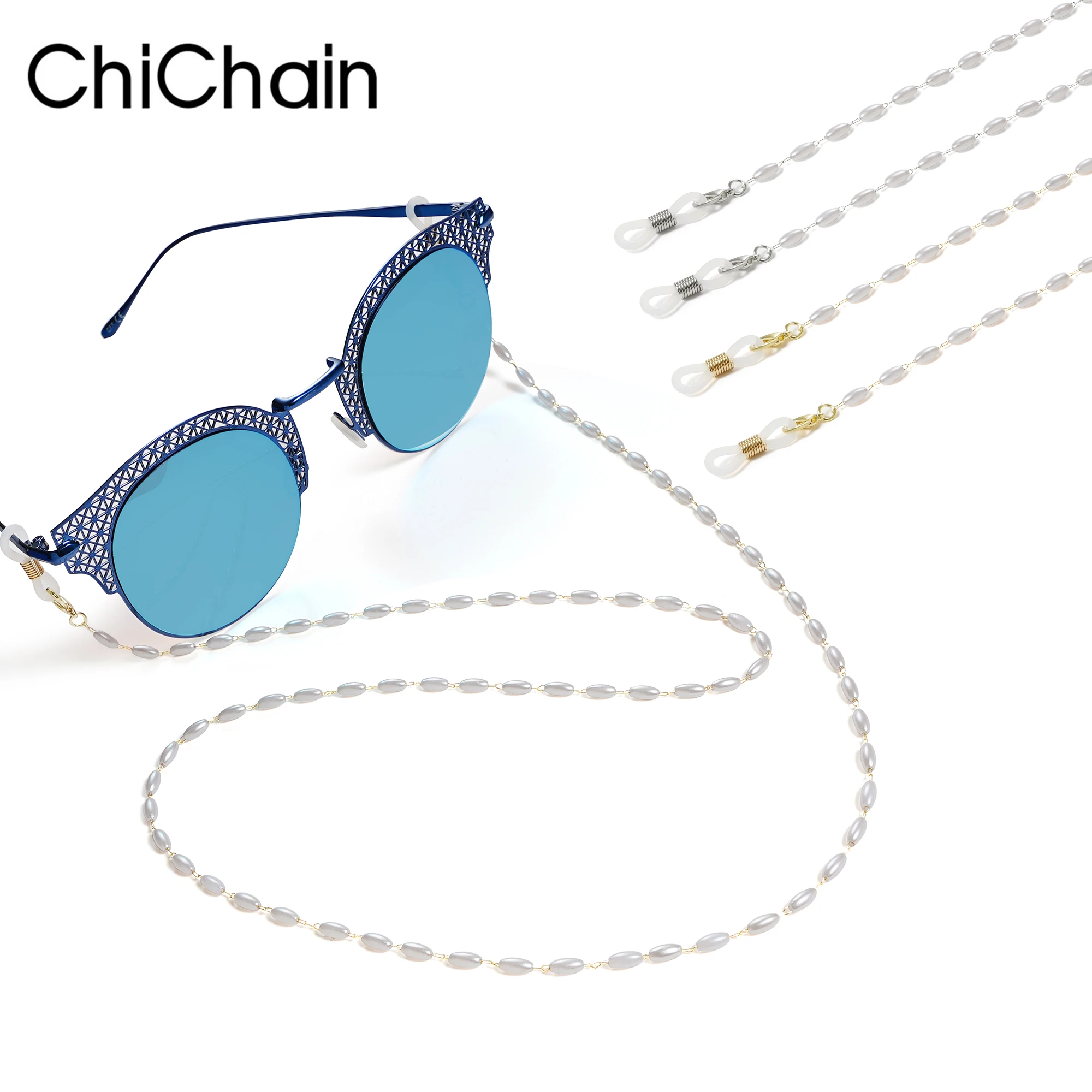 

Imitation Pearl Glasses Chain Mask Lanyard Sunglasses Chain Anti-lost Hanging Glasses Rope Minimalist Style Bead Chain Eyeglass