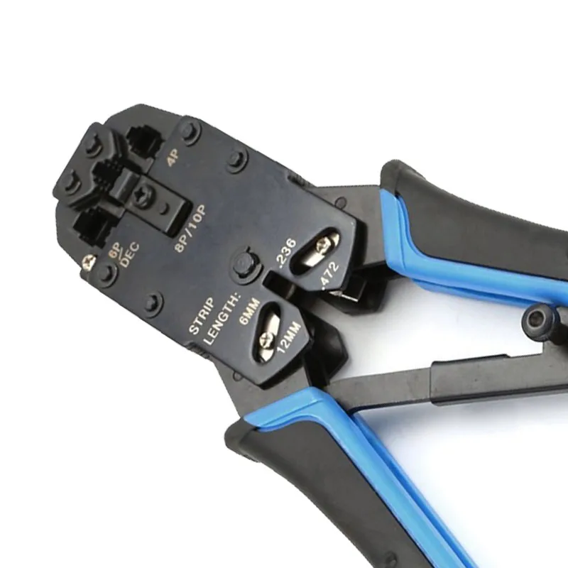 Multi-Function Cable Clamp 10P10C Crystal Head Cable Clamp 10 Core Crimping Pliers Crimping Tool Network Repair Tool