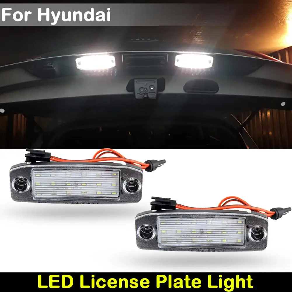 For hyundai sonata 2010-2013 GF 10  Car Rear  white LED license plate light number plate lamp