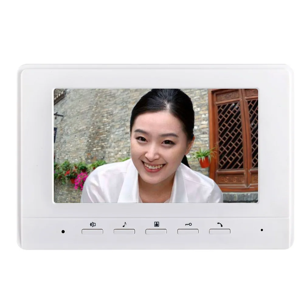 7 Inch Video Cửa Điện Thoại Liên Lạc Nội Bộ Chuông Cửa Hệ Thống Chống Nước Camera Quan Sát Ban Đêm Video Chuông Cửa Interphone Bộ 2 Màn Hình