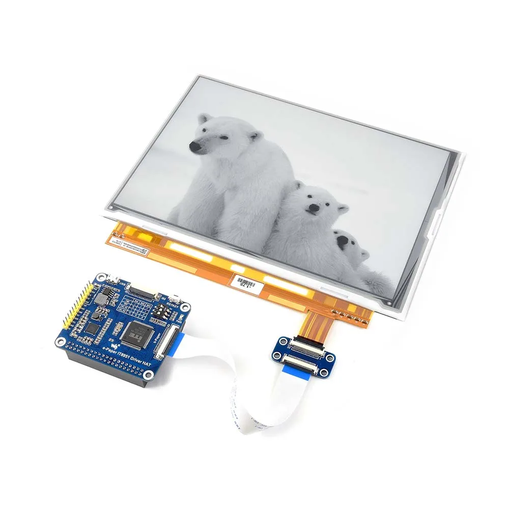 RealQvol 1200*825,9.7inch E-Ink display HAT for Raspberry PiZero/Zero W/Zero WH/2B/3B/3B+,USB/SPI/I80/I2C interface,IT8951 cont