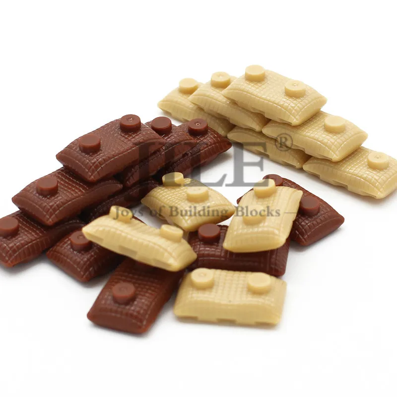 

Moc Building Blocks Military Sandbags City Street View Army Wall Scene Fortress DIY Bricks Set Compatible with Toys Children